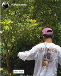 screenshot of marcusxwts wearing a white blessed zdropped long sleeve tee