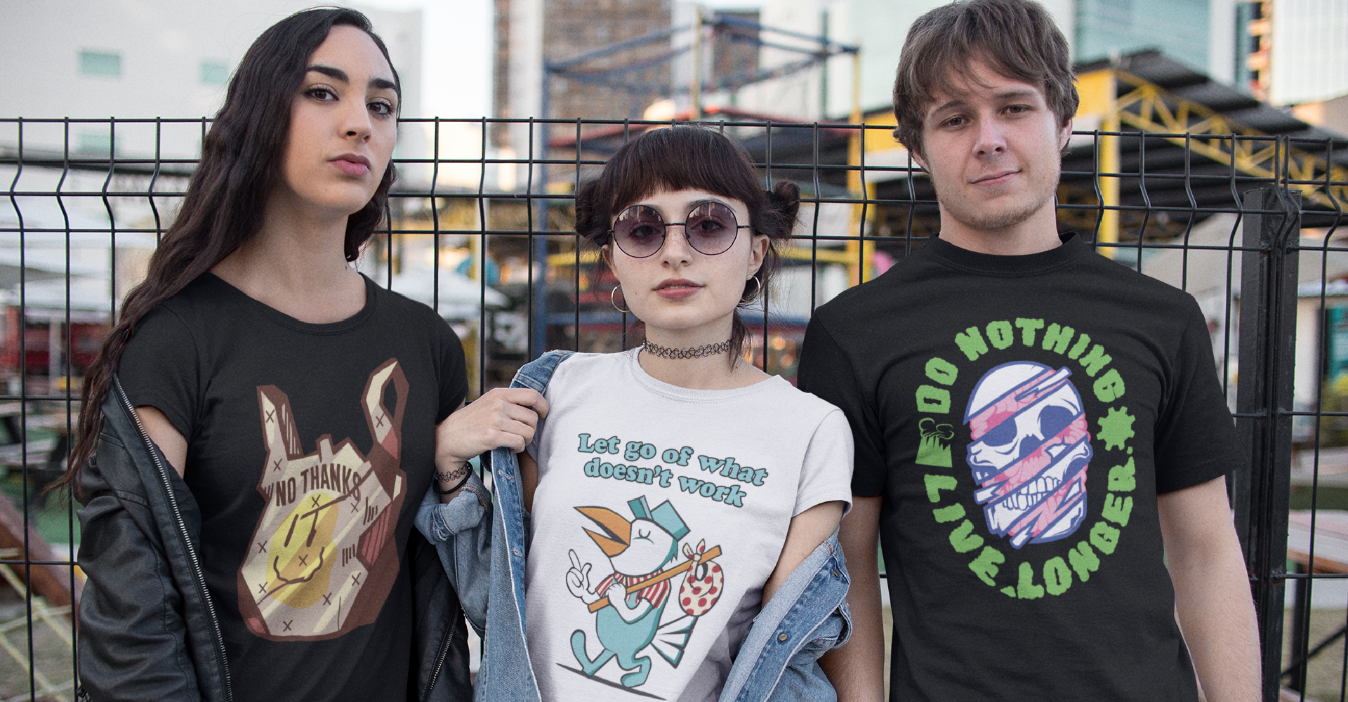 a group of grunge teens wearing fredy santiagos zdropped mental health collection