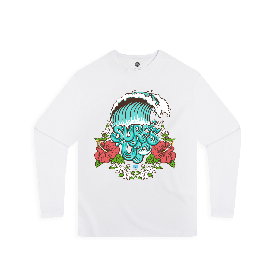 【Raucohouse】Outfitters printing over long sleeve Surf's Up Long Sleeve. – Z_DROPPED
