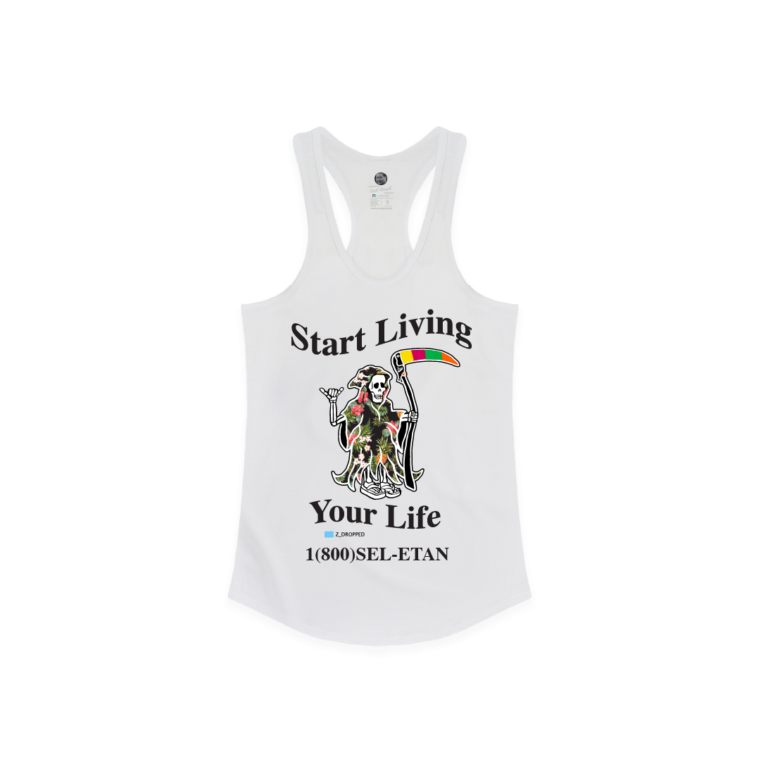 Live Your Life Racer Back Tank.