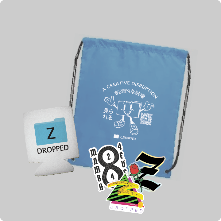 Free sticker pack, koozie, and cinch bag when you buy three items.