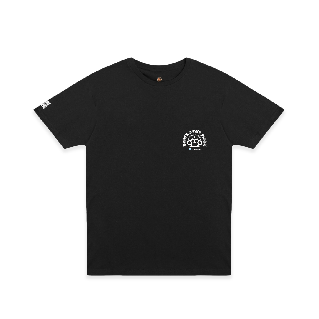 Z_DROPPED - Mens, Unisex - Black - Fair Fight Tee. - By: Chi Hom