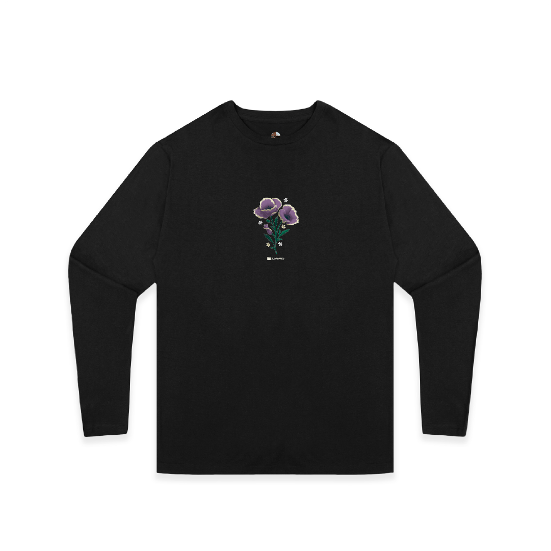 Z_DROPPED - Mens, Unisex - Black - Flor De Vida Long Sleeve. - By: Jose Hurtado