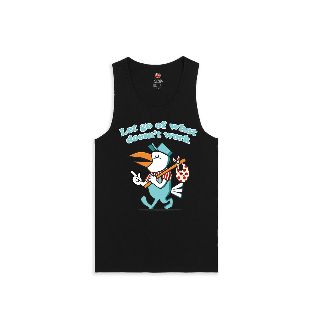 Z_DROPPED - Mens, Unisex - Black - Let Go Tank Top. - By: Fredy Santiago