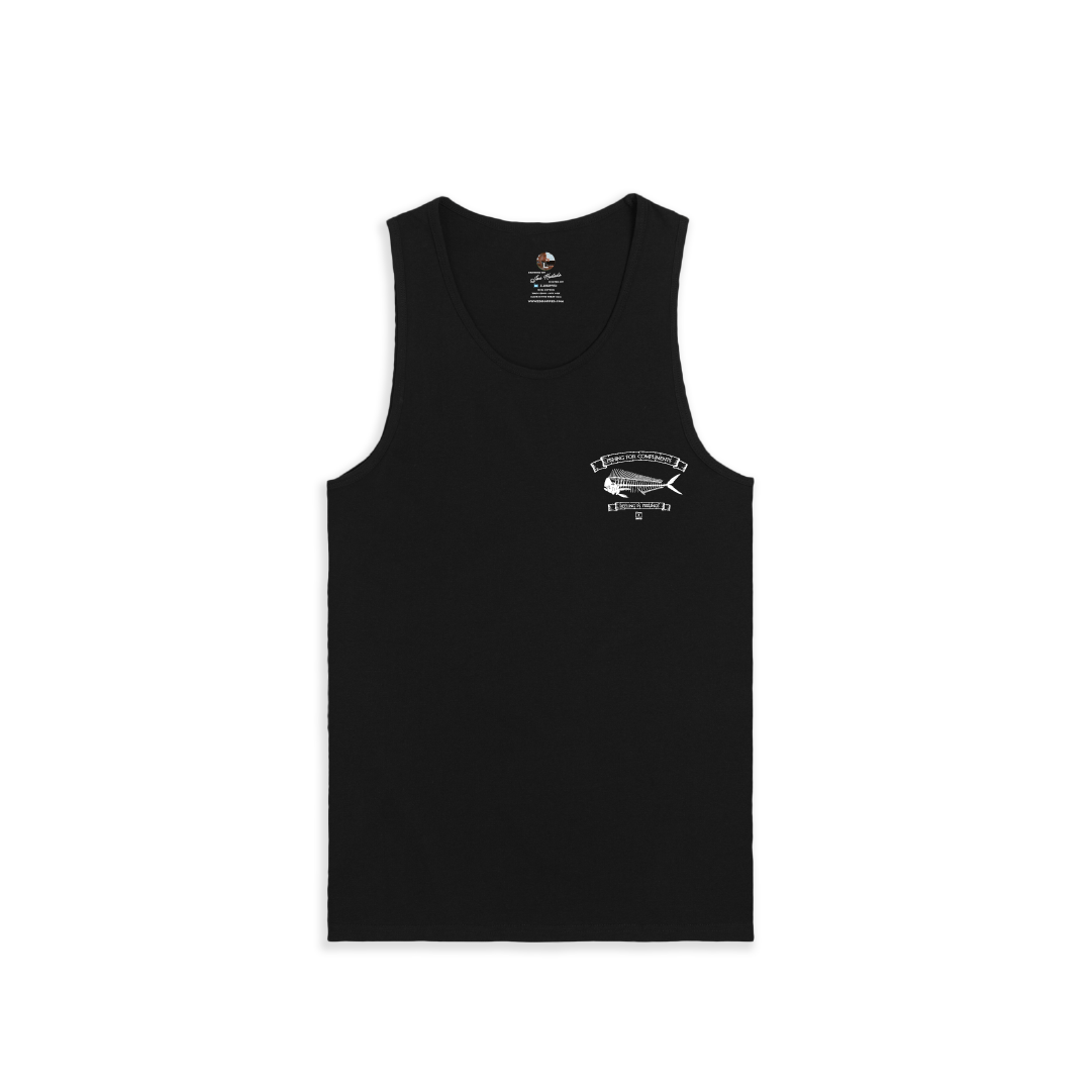 Z_DROPPED - Mens, Unisex - Black - Mahi Bones Tank Top. - By: Jose Hurtado