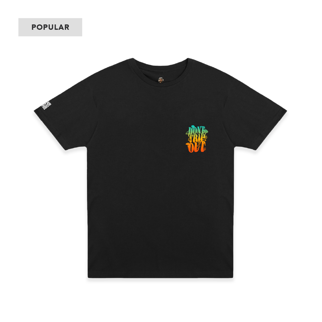 Z_DROPPED - Mens, Unisex, Women - Black - Don't Trip Tee. - By: Chi Hom
