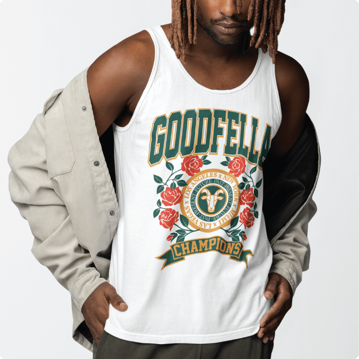 Z_DROPPED - Mens, Unisex, Women - Black - Good Fella Tank Top. - By: Mark Dayap