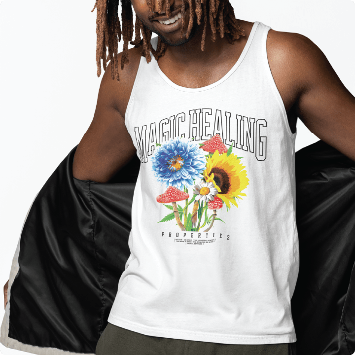 Z_DROPPED - Mens, Unisex, Women - Black - Magic Healing Tank Top. - By: Mark Dayap