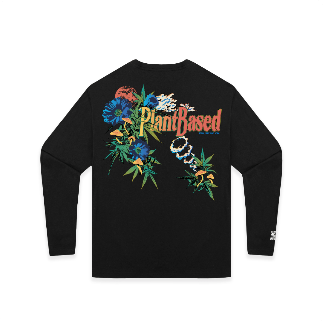 Z_DROPPED - Mens, Unisex, Women - Black - Plant Based Long Sleeve. - By: Mark Dayap