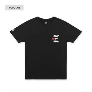 Z_DROPPED - Mens, Unisex - Black - Z_ROSE Tee. - By: Z