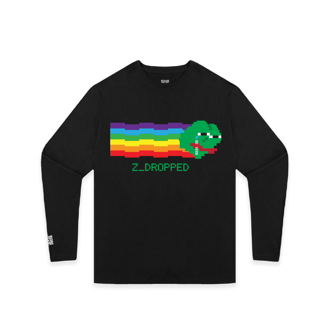 Z_DROPPED - Mens, Unisex - Black - Zepé Long Sleeve. - By: Zed Ropped