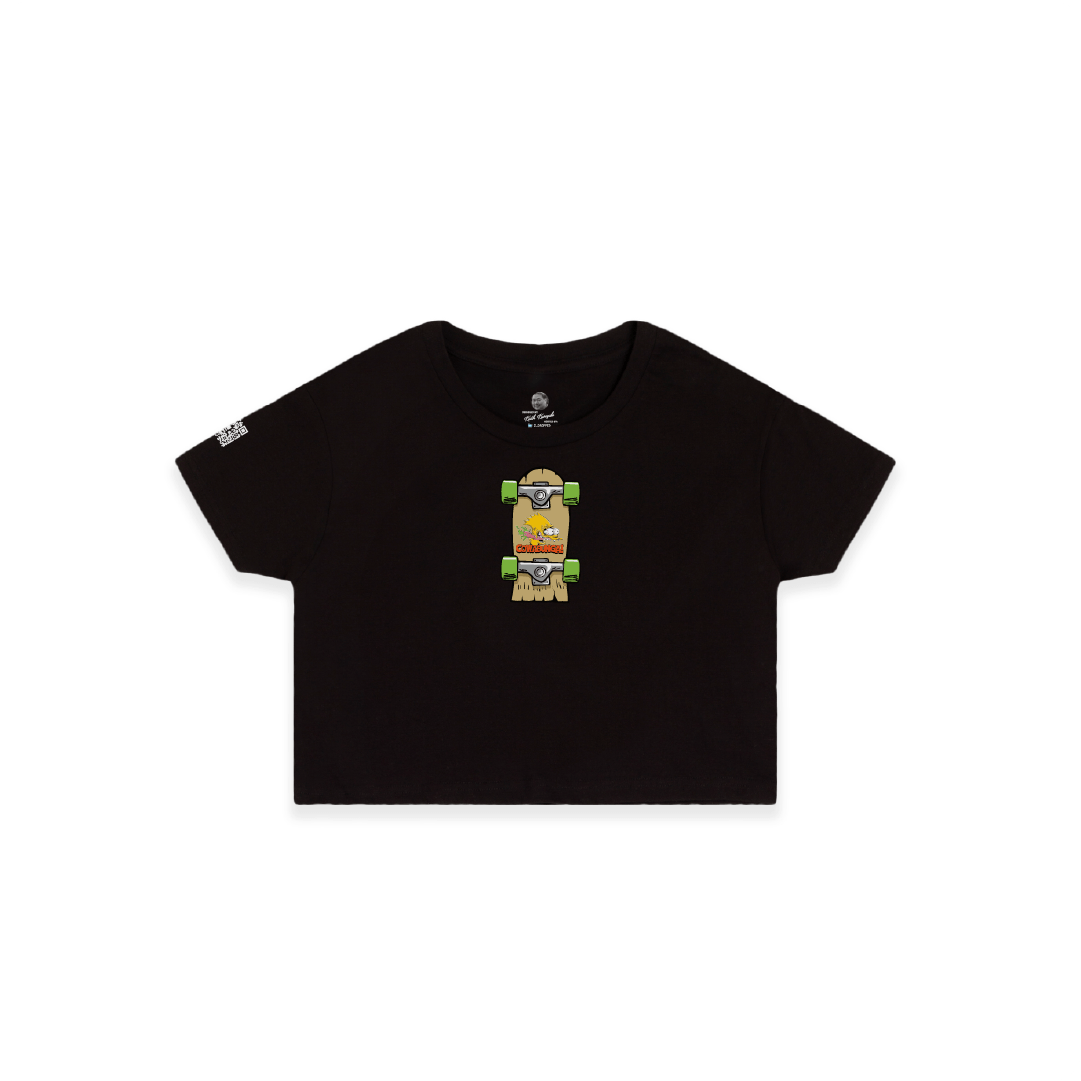 Z_DROPPED - Womens - Black - Bart Roth Crop Top. - By: Keith Kuniyuki