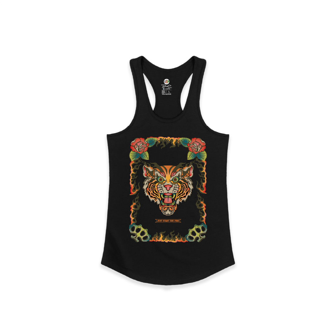 Z_DROPPED - Womens - Black - Exotics Racer Back Tank. - By: Mark Dayap