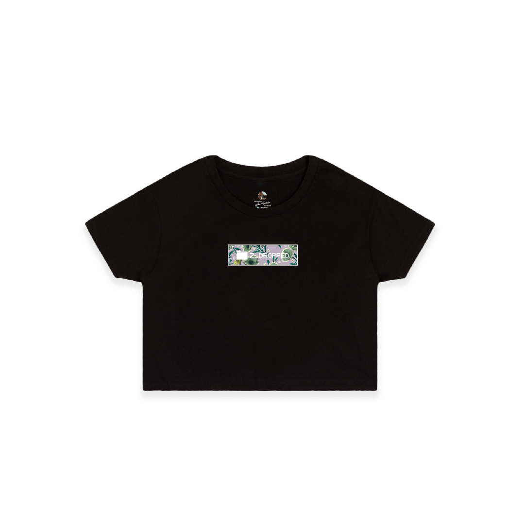 Z_DROPPED - Womens - Black - Flor De Vida Crop Top. - By: Jose Hurtado