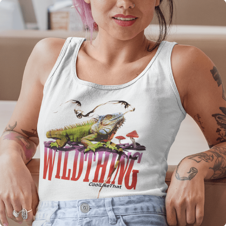 Z_DROPPED - Womens - Black - Wild Thing Racer Back Tank. - By: Mark Dayap