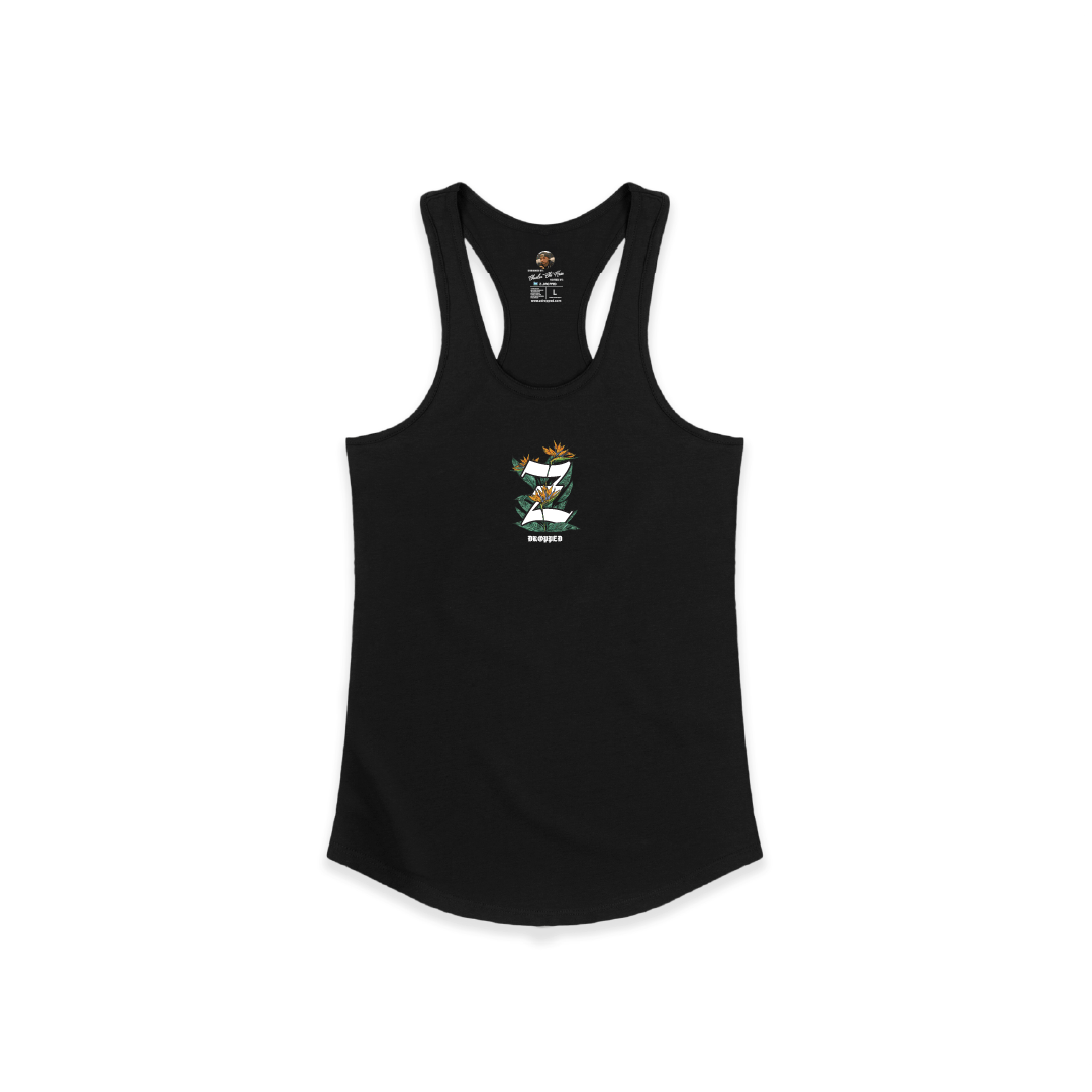 Z_DROPPED - Womens - Black - Z_OG Racer Back Tank. - By: Chi Hom