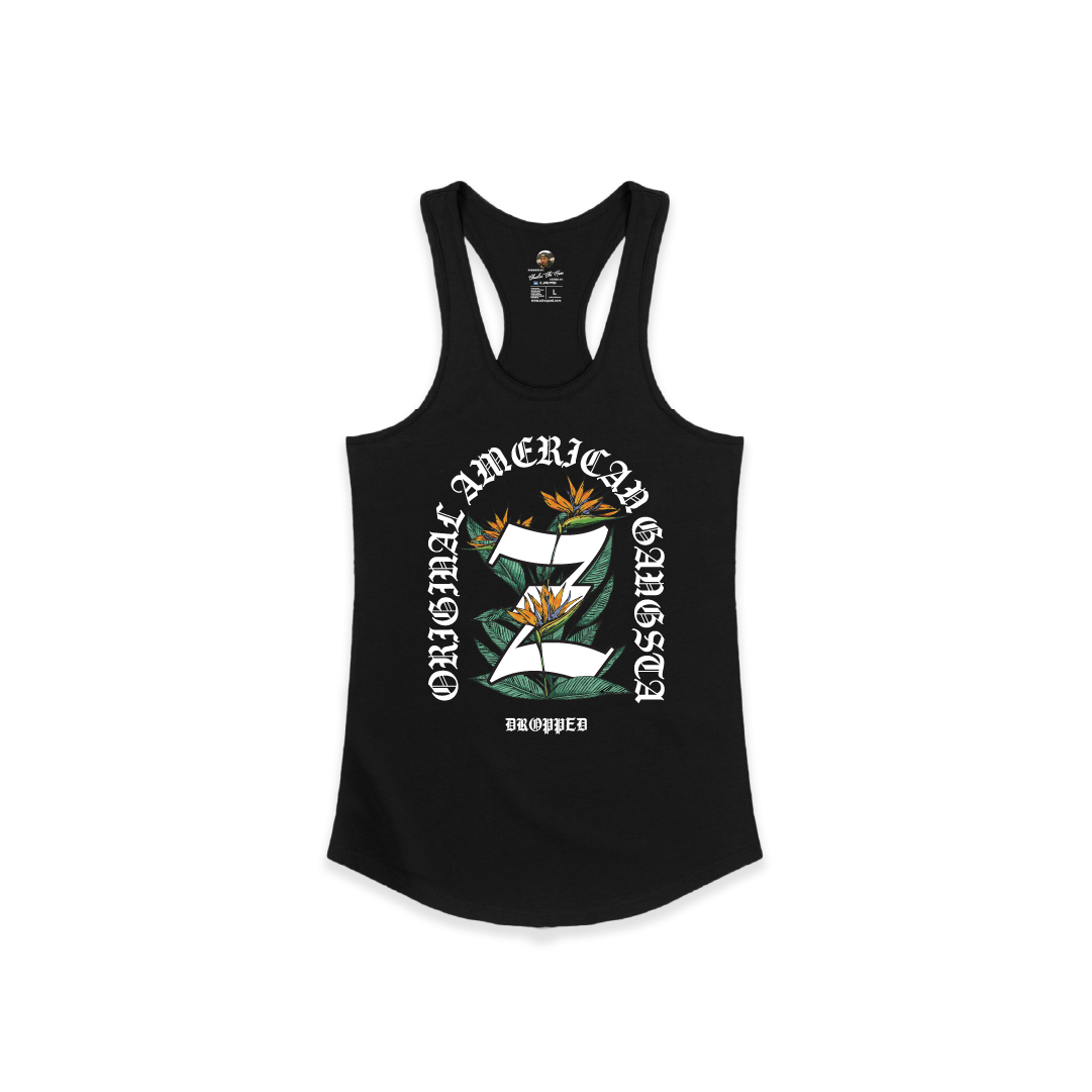 Z_DROPPED - Womens - Black - Z_OG Racer Back Tank. - By: Chi Hom