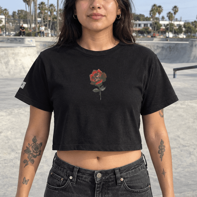 Teach the Living crop top rollover