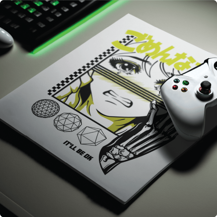 Z_DROPPED - Mens, Unisex, Women - It'll Be Ok Mousepad. - By: Chi Hom