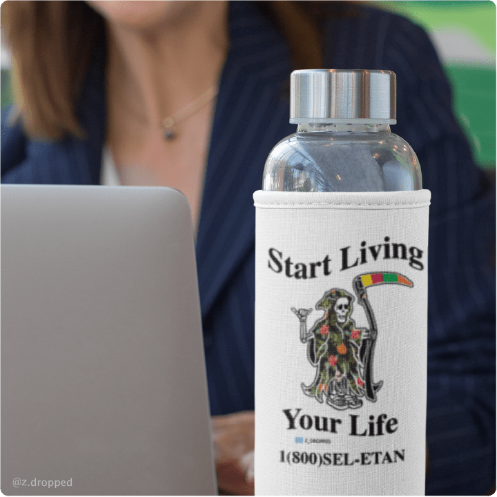 Z_DROPPED - Mens, Unisex, Women - Live Your Life Koozie. - By: Keith Kuniyuki