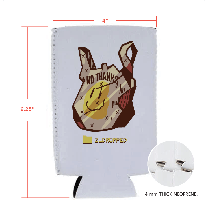 Z_DROPPED - Mens, Unisex, Women - No Thanks Koozie. - By: Fredy Santiago
