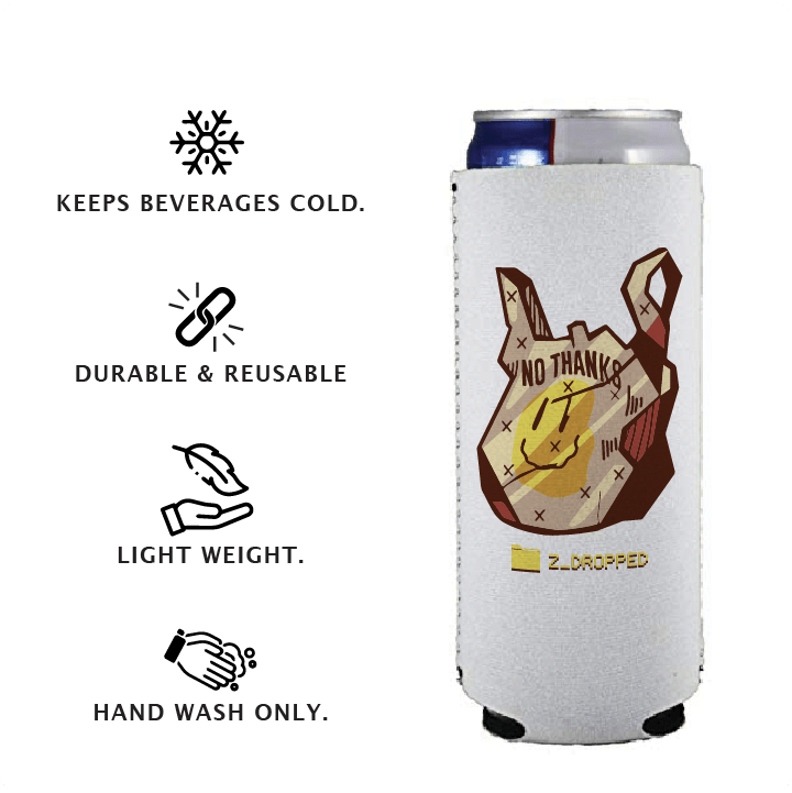 Z_DROPPED - Mens, Unisex, Women - No Thanks Koozie. - By: Fredy Santiago