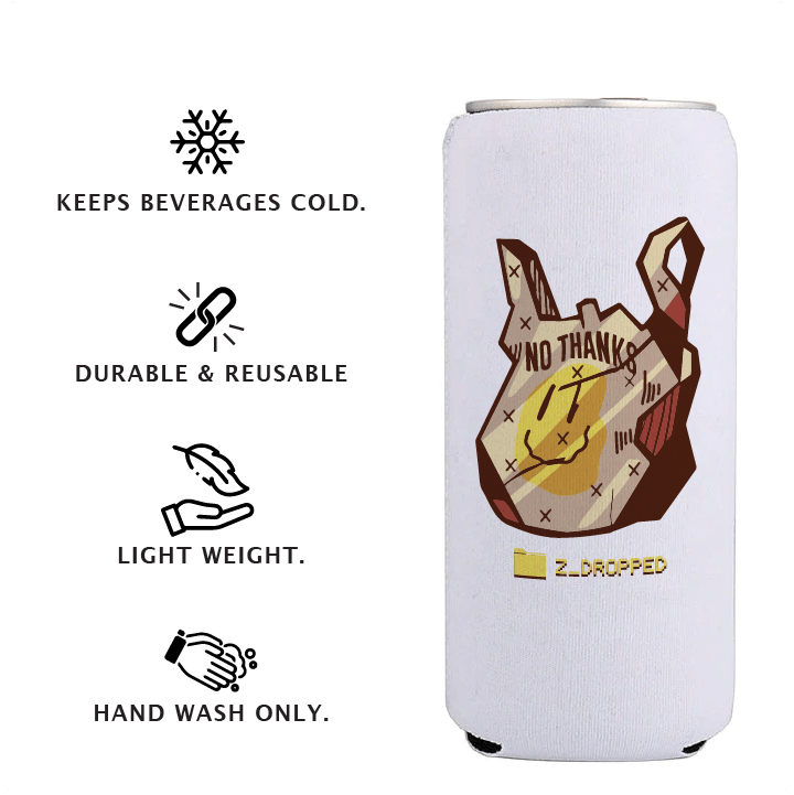 Z_DROPPED - Mens, Unisex, Women - No Thanks Koozie. - By: Fredy Santiago