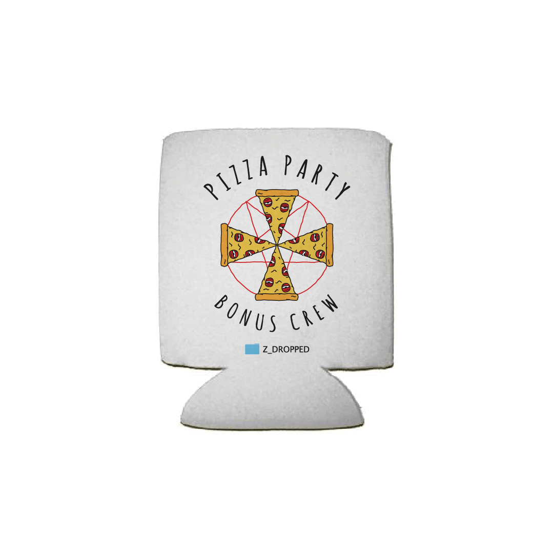 Z_DROPPED - Mens, Unisex, Women - Pizza Cult Koozie. - By: Zed Ropped