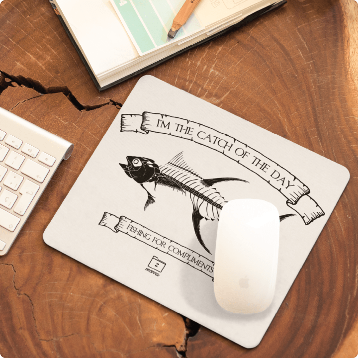 Z_DROPPED - Mens, Unisex, Women - Tuna Bones Mousepad. - By: Jose Hurtado