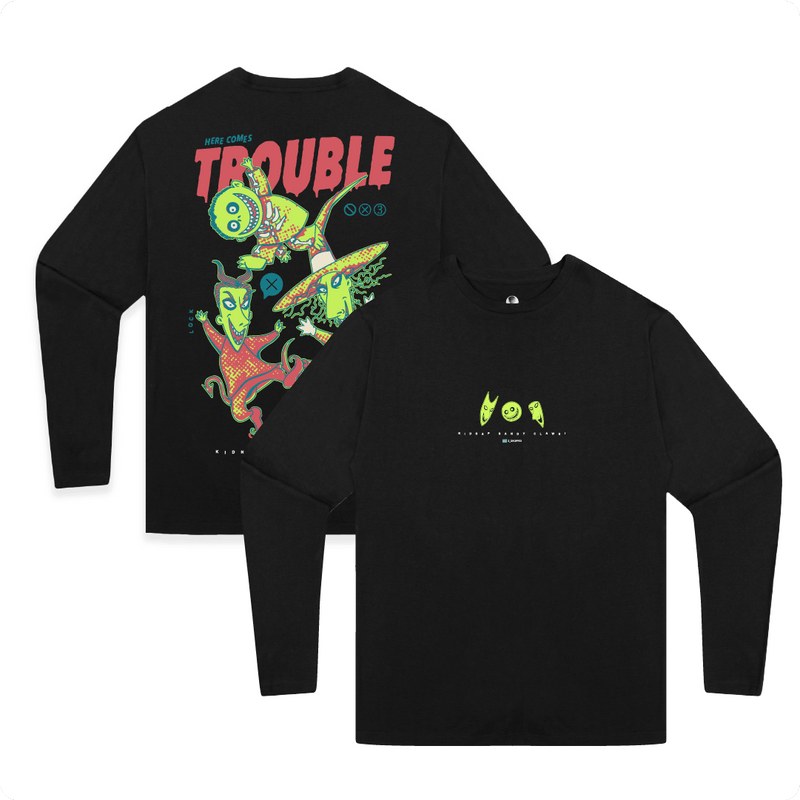 ZDROPPED-Mens, Unisex-Mens XL-Sandy Claws - Heavyweight Long Sleeve.-By: Zed Ropped