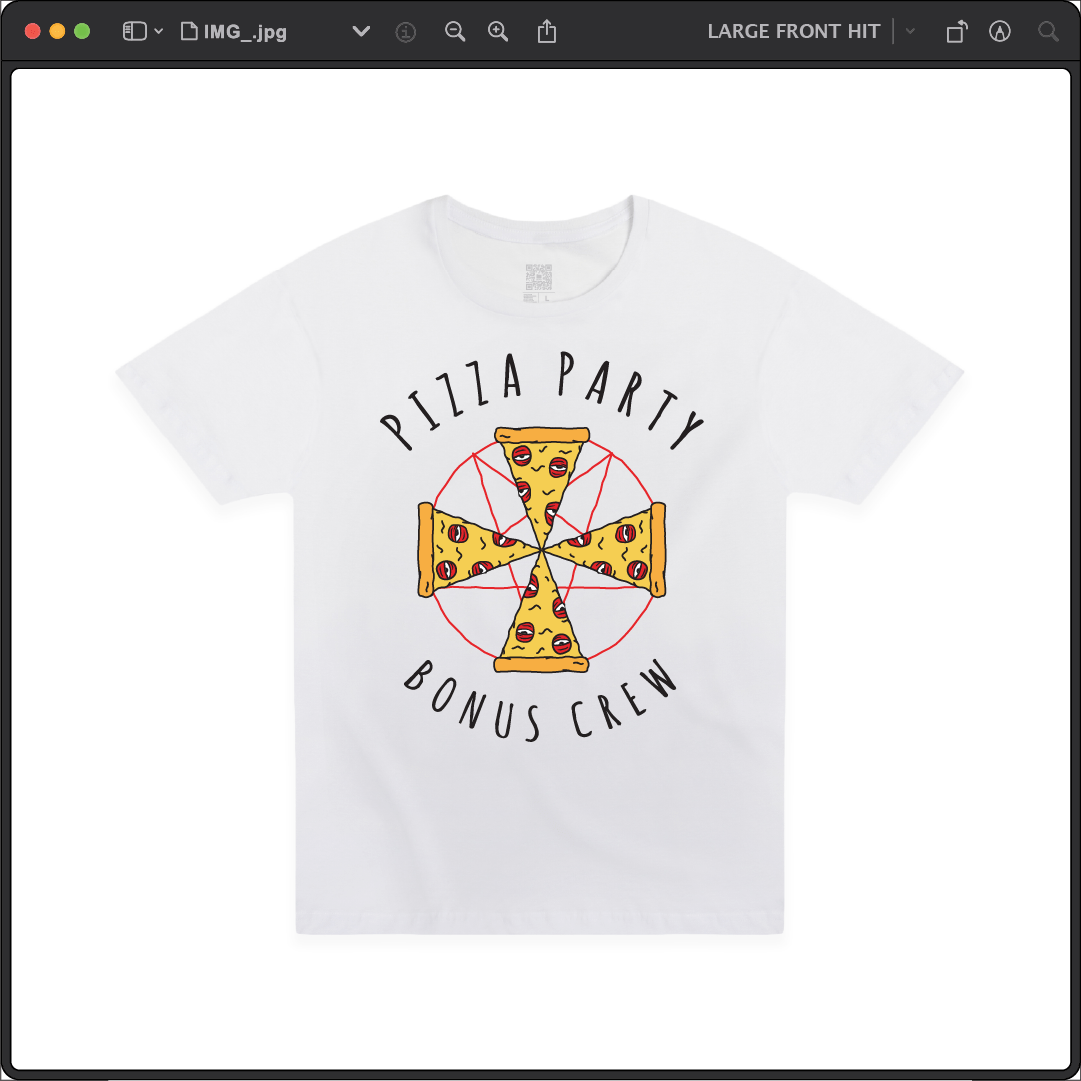 Z_DROPPED - Mens, Unisex - White - Pizza Cult Tee. - By: Z
