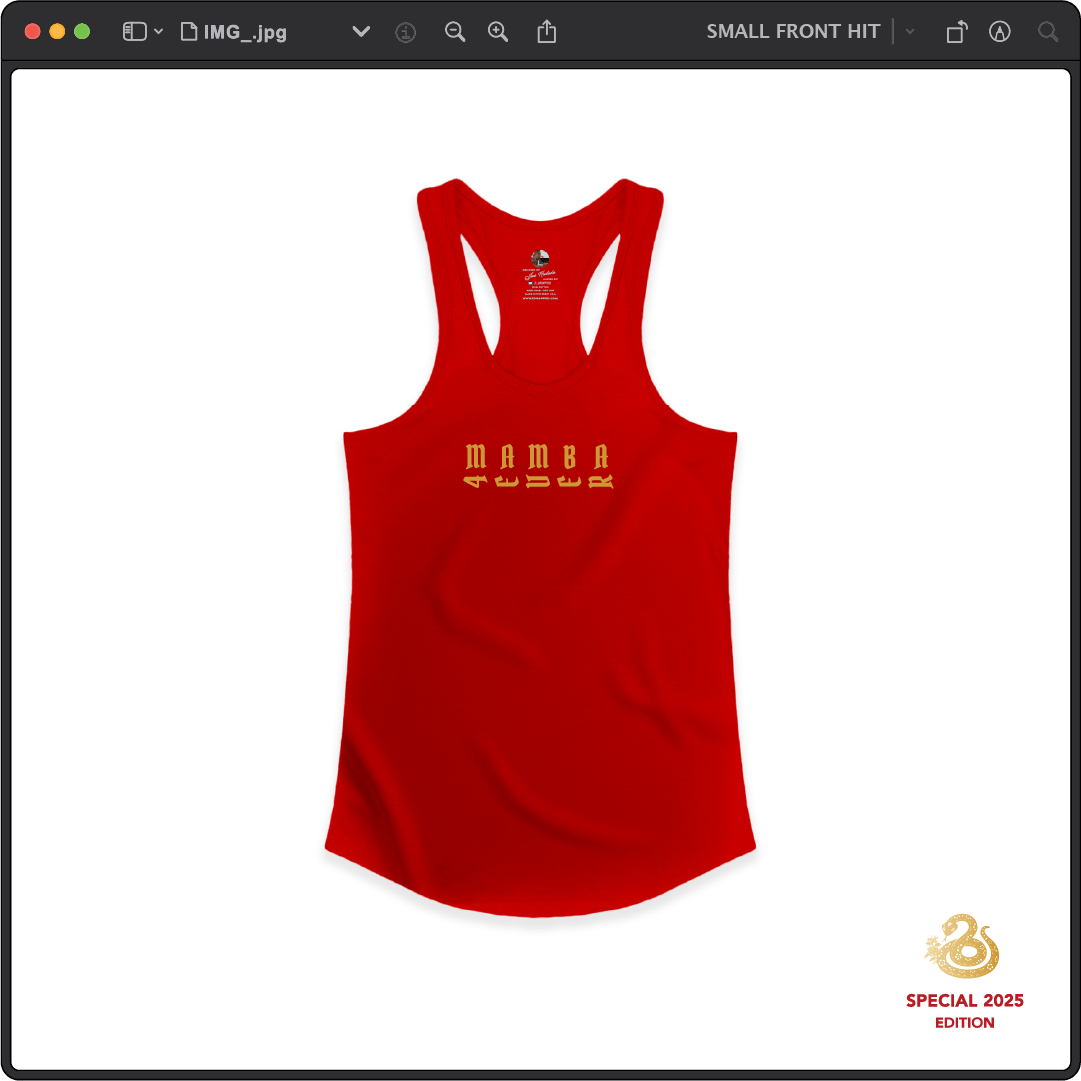 Z_DROPPED - Womens - Red - Mamba 8/24 Racer Back Tank. - By: Jose Hurtado
