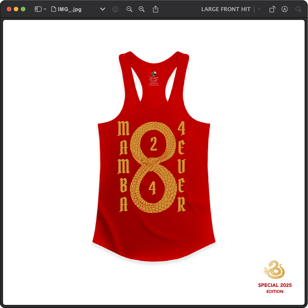 Z_DROPPED - Womens - Red - Mamba 8/24 Racer Back Tank. - By: Jose Hurtado