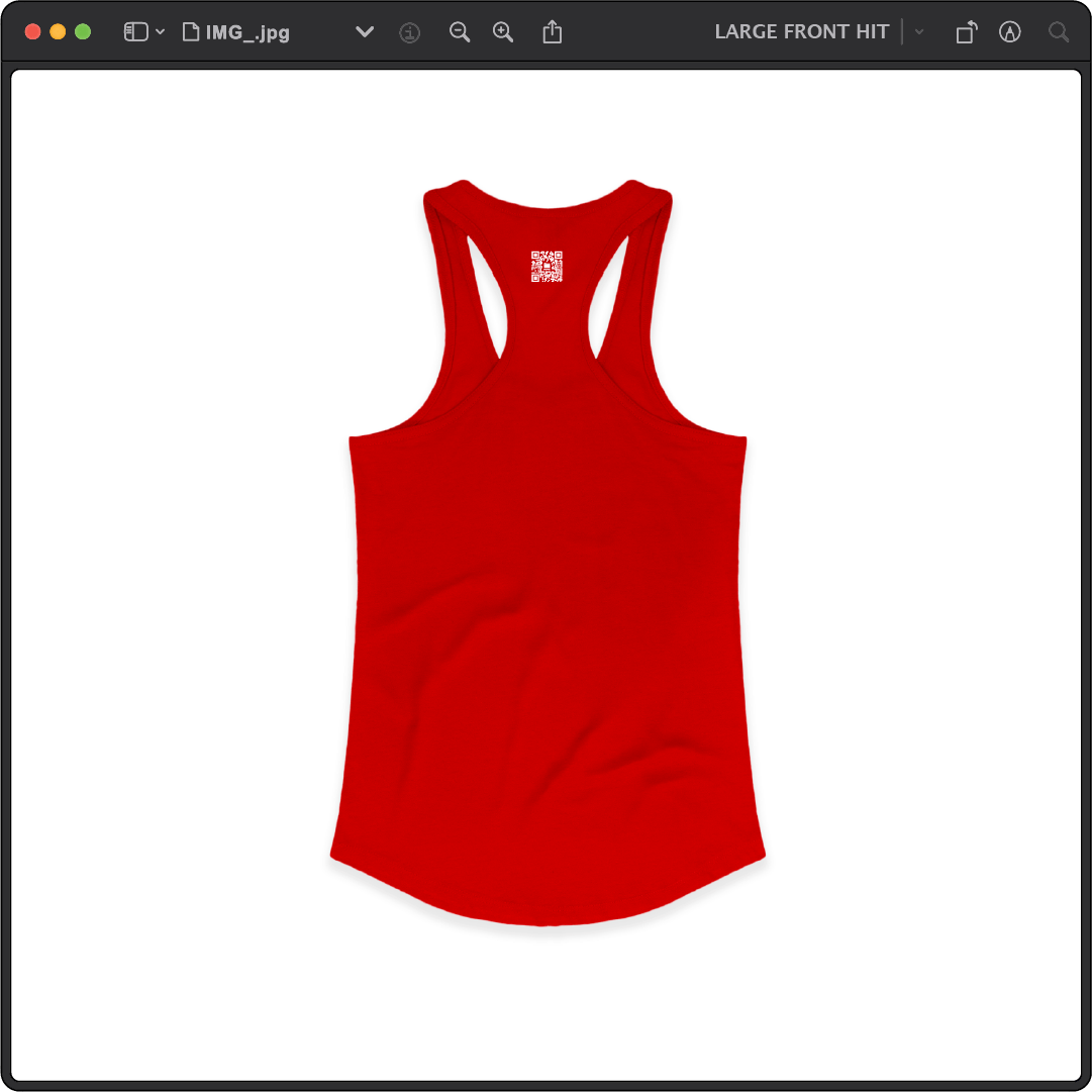 Z_DROPPED - Womens - Red - Z_ROSE Racer Back Tank. - By: Z