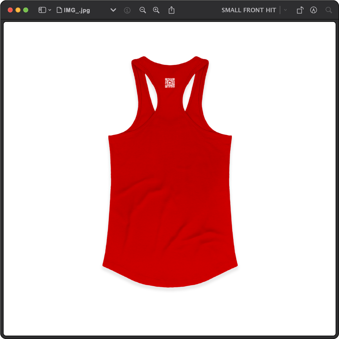 Z_DROPPED - Womens - Red - Z_ROSE Racer Back Tank. - By: Z
