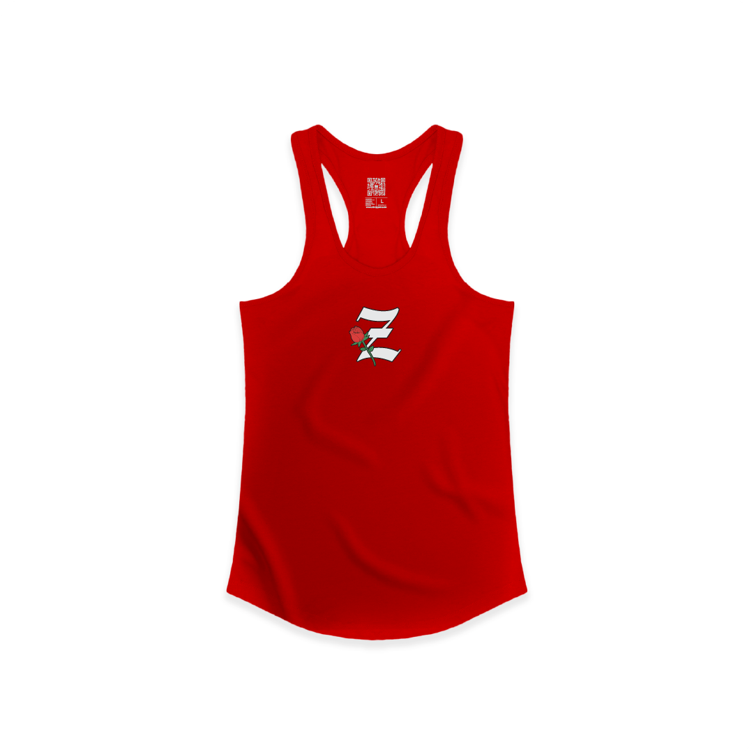 Z_DROPPED - Womens - Red - Z_ROSE Racer Back Tank. - By: Z