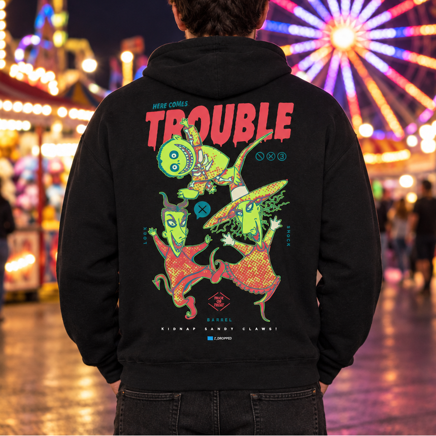 Sandy Claws Heavyweight Hoodie back-view rollover image