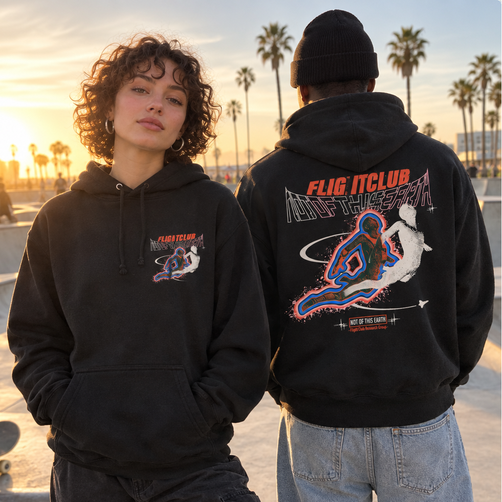 Square Not of This Earth hoodie skatepark image