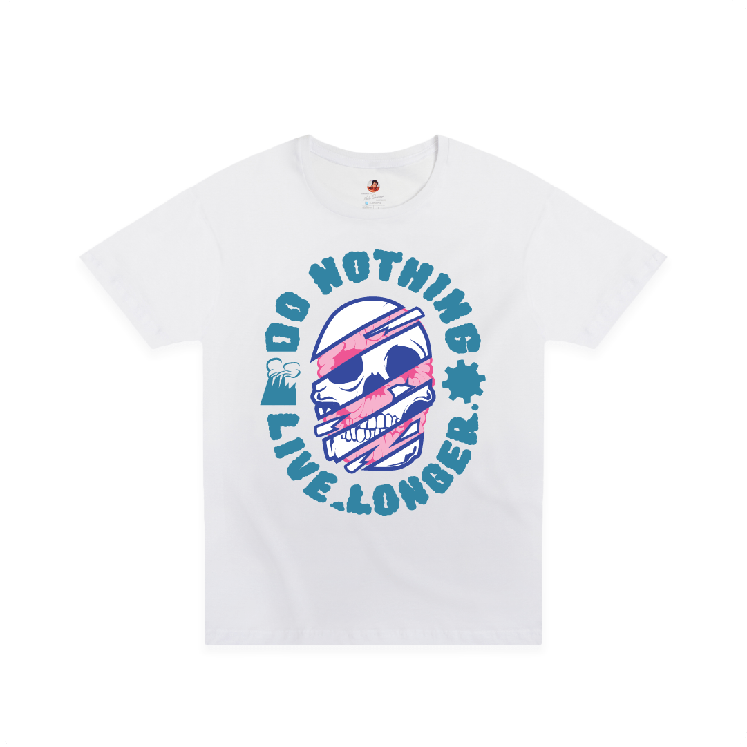 Z_DROPPED - Mens, Unisex - White - Do Nothing Tee. - By: Fredy Santiago