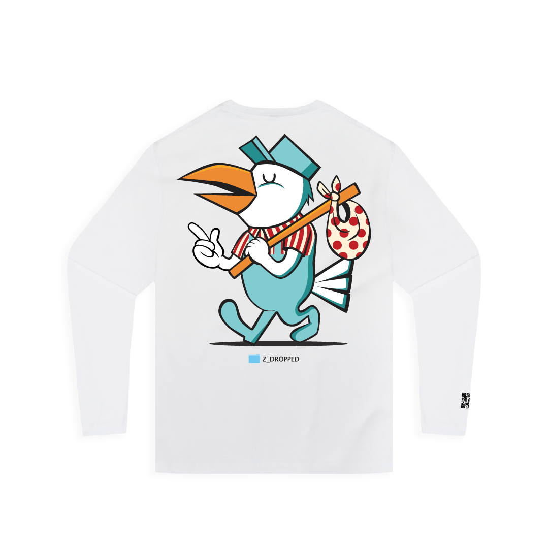 Z_DROPPED - Mens, Unisex - White - Let Go Long Sleeve. - By: Fredy Santiago