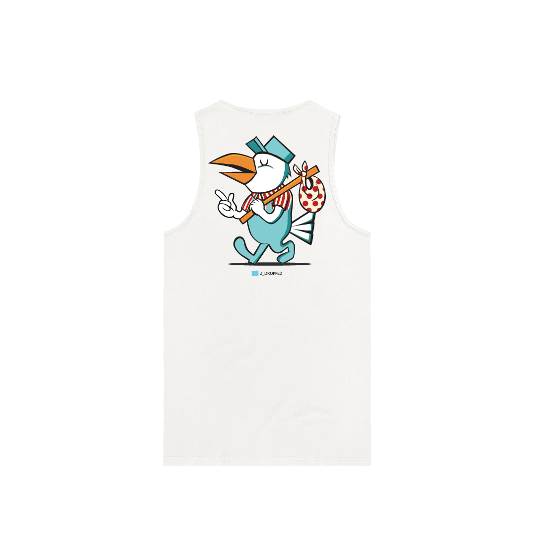 Z_DROPPED - Mens, Unisex - White - Let Go Tank Top. - By: Fredy Santiago