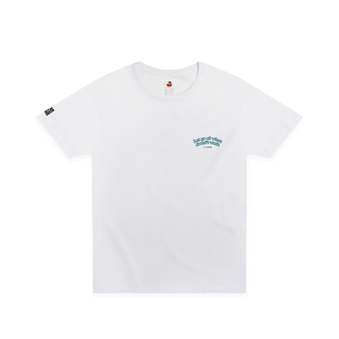 Z_DROPPED - Mens, Unisex - White - Let Go Tee. - By: Fredy Santiago