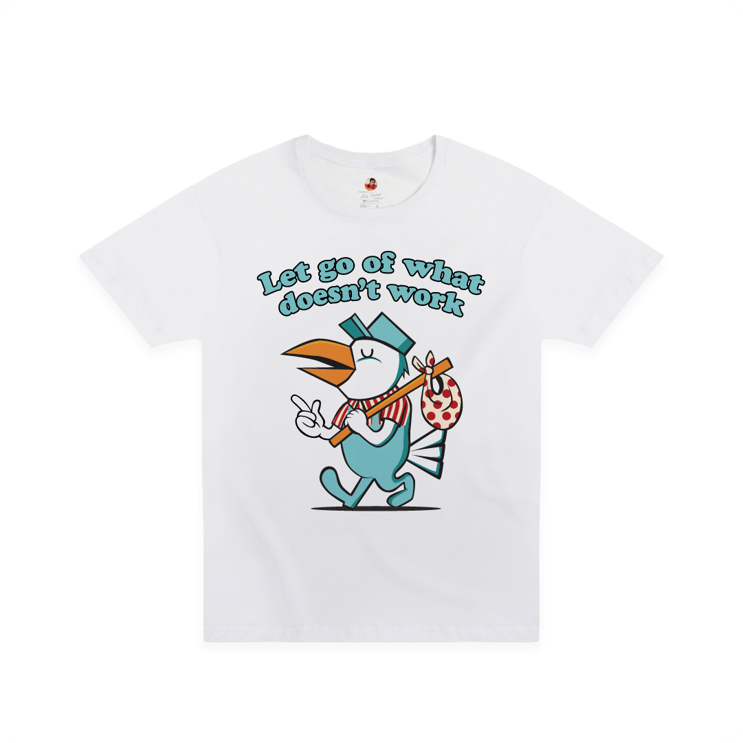 Z_DROPPED - Mens, Unisex - White - Let Go Tee. - By: Fredy Santiago