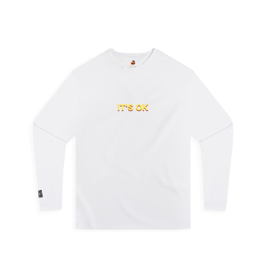 Z_DROPPED - Mens, Unisex - White - No Thanks Long Sleeve. - By: Fredy Santiago