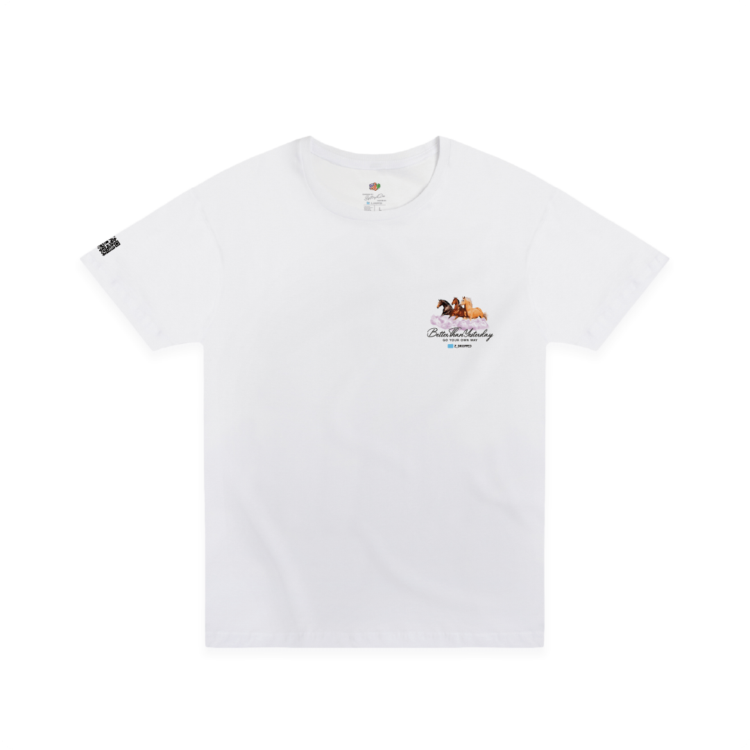Z_DROPPED - Mens, Unisex, Women - White - Away Days Tee. - By: Mark Dayap
