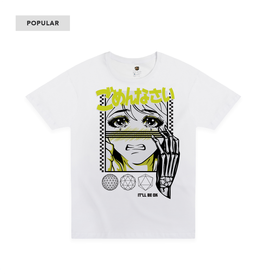 Z_DROPPED - Mens, Unisex, Women - White - It'll Be OK Tee. - By: Chi Hom