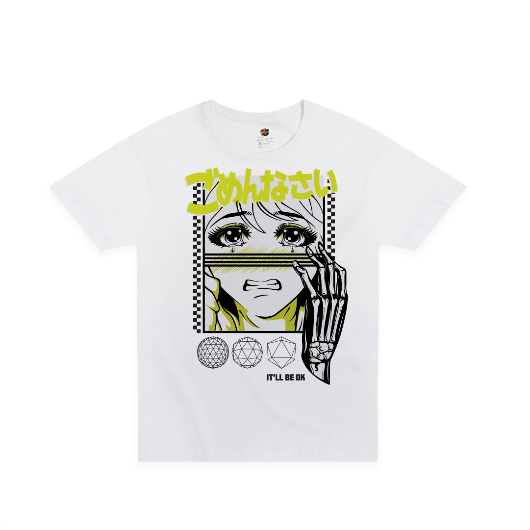Z_DROPPED - Mens, Unisex, Women - White - It'll Be OK Tee. - By: Chi Hom