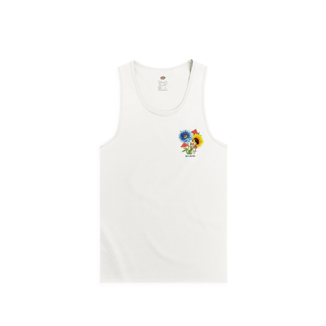 Z_DROPPED - Mens, Unisex, Women - White - Magic Healing Tank Top. - By: Mark Dayap