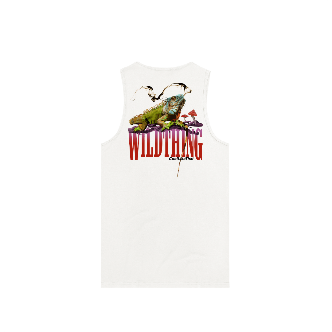 Z_DROPPED - Mens, Unisex, Women - White - Wild Thing Tank Top. - By: Mark Dayap