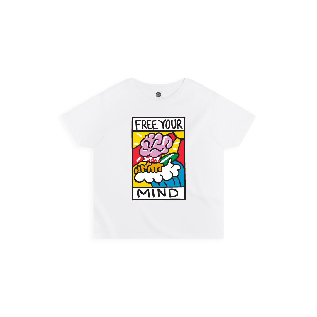 Z_DROPPED - Womens - White - Free Your Mind High Waist. - By: Keith Kuniyuki